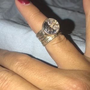 This CZ & .925 sterling stack is a stunner!